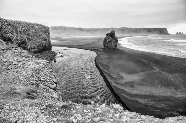 Рейкьявик Блэк Бич Исландия Дороги Дороги Летний Сезон — стоковое фото