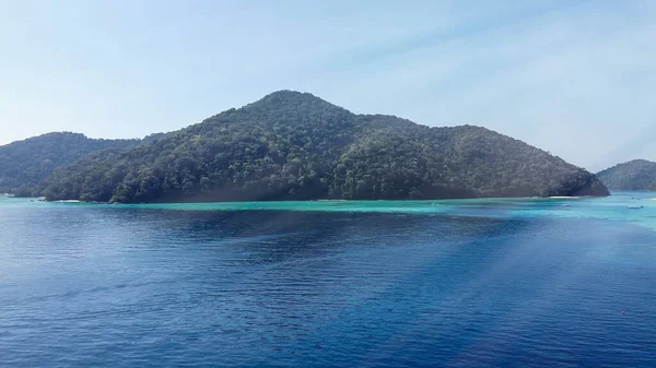 Surinöarna Thailand Panoramautsikt Över Lagunen Och Skogen Solig Dag — Stockfoto