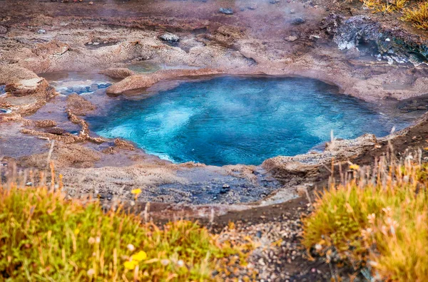 Geysir Colourful Sulfur Pool Iceland — Stock Photo, Image