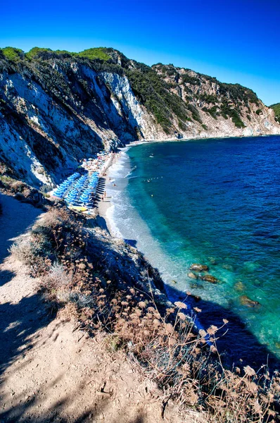 Elba Island Itália Septembro 2019 Sansone Beach Uma Atração Turística — Fotografia de Stock