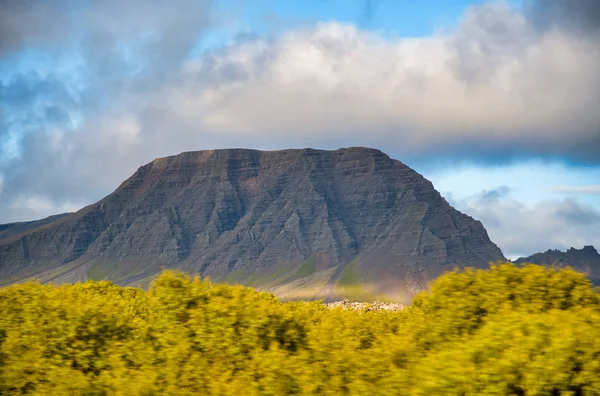 Beautiful Mountain Iceland Green Meadow Summer Season — Stock Photo, Image