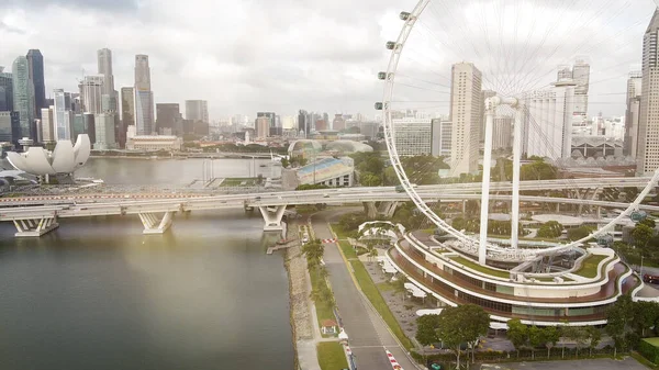 Singapore Ιανουαριου 2020 Αεροφωτογραφία Των Κτιρίων Της Πόλης Από Την — Φωτογραφία Αρχείου