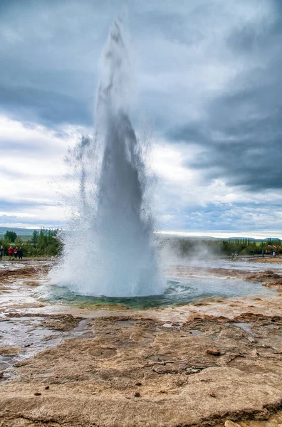 Grande Geysir Geyser Sudoeste Islândia — Fotografia de Stock