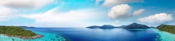 Νησιά Σουρίν Ταϊλάνδη Πανοραμική Εναέρια Άποψη Της Λιμνοθάλασσας Και Του — Φωτογραφία Αρχείου