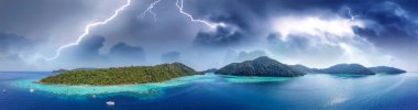 Tayland 'da fırtınanın yaklaşmakta olduğu Surin Adaları Ulusal Parkı..