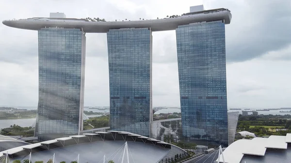 Singapore January 2020 Vista Aérea Dos Edifícios Cidade Marina Bay — Fotografia de Stock