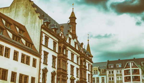 Oude Middeleeuwse Gebouwen Van Leipzig Duitsland — Stockfoto