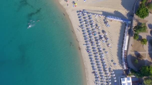 Imagens Aéreas Cênicas Bela Praia Dia Ensolarado — Vídeo de Stock