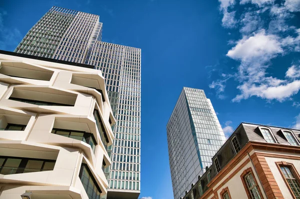 Edificios Antiguos Modernos Del Centro Frankfurt Alemania —  Fotos de Stock