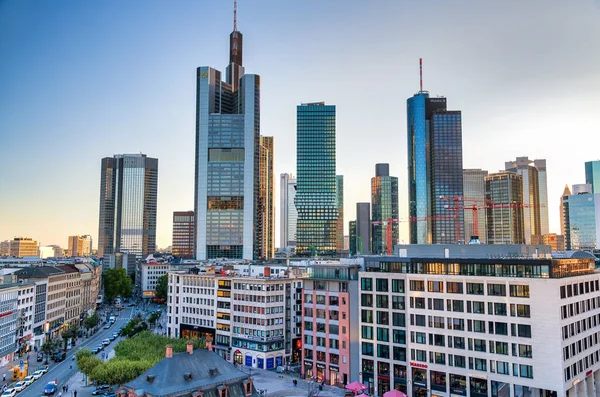 Frankfurt Germany September 2019 Aerial View Main City Square Tourists — Stock Photo, Image