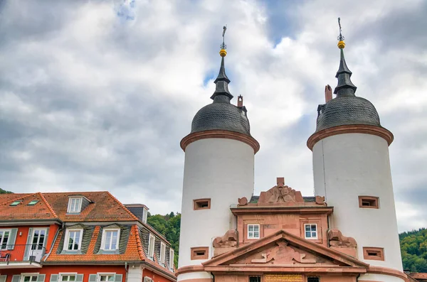 Heidelberg Medeltida Byggnader Molnig Dag Tyskland — Stockfoto