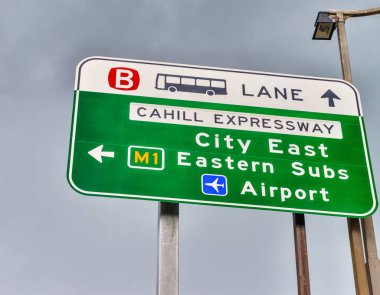 Avustralya 'da Sydney yol işaretleri.