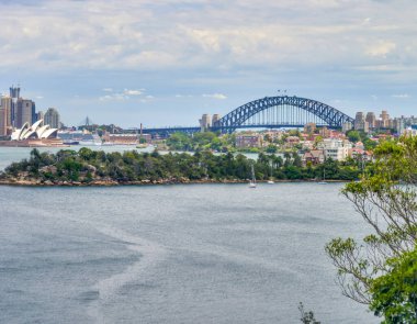 Güzel Sydney Liman Köprüsü 'nün hava manzarası, Avustralya.