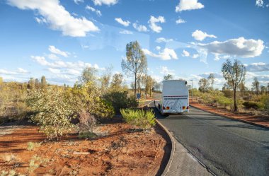 Kuzey Toprakları 'nın Avustralya kırsal ve kuru manzarası.