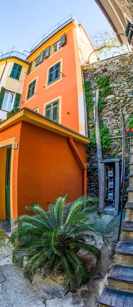 Pueblo Pintoresco Vernazza Cinque Terre Hermosas Casas Coloridas Del Centro — Foto de Stock