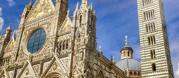 Siena Italia Splendida Vista Sul Duomo Cattedrale — Foto Stock