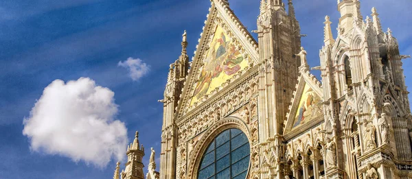 Sienne Italie Magnifique Vue Sur Duomo Cathédrale — Photo