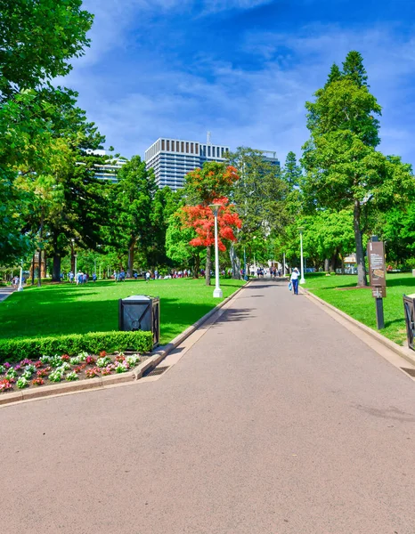 Sydney Listopad 2015 Turisté Užívají Venkovní Život Městském Parku — Stock fotografie