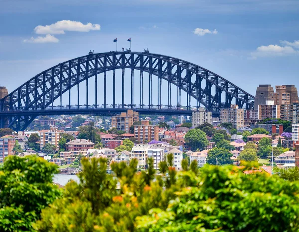 Luchtfoto Van Prachtige Sydney Harbour Bridge Australië — Stockfoto