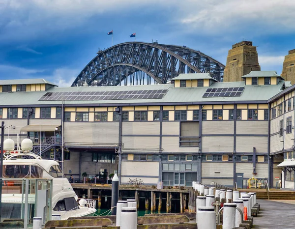 Sydney Harbour Bridge Och Walsh Bay Australien — Stockfoto