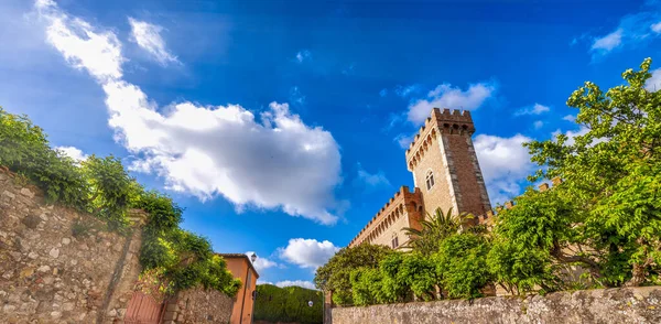 Krásná Středověká Architektura Stavby Bolgheri Toskánsko — Stock fotografie