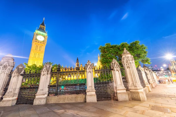 Big Ben Westminster Palace Nocy Londynie Wielka Brytania — Zdjęcie stockowe