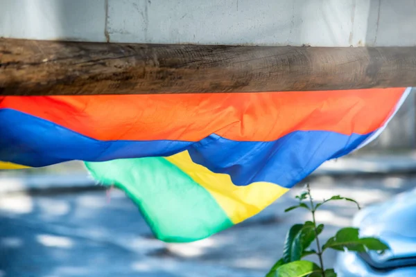 Mauritius Flag Waving Travel Holiday Concept — Stock Photo, Image