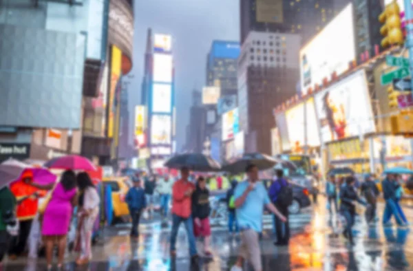 Dimmiga Lampor Times Square Med Lokalbefolkningen Och Turister New York — Stockfoto