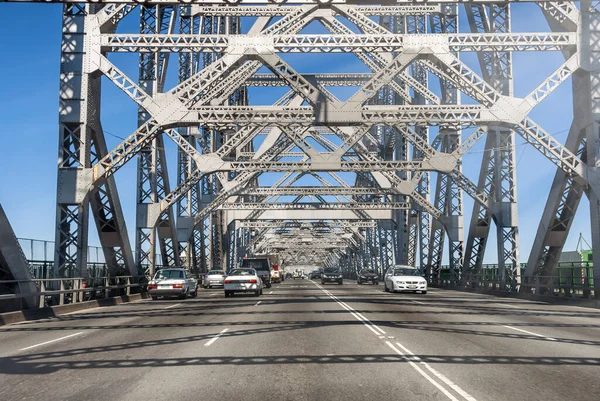 Brisbane Αυστραλια Αυγουστοσ 2010 Κυκλοφορία Αυτοκινήτων Κατά Μήκος Της Γέφυρας — Φωτογραφία Αρχείου