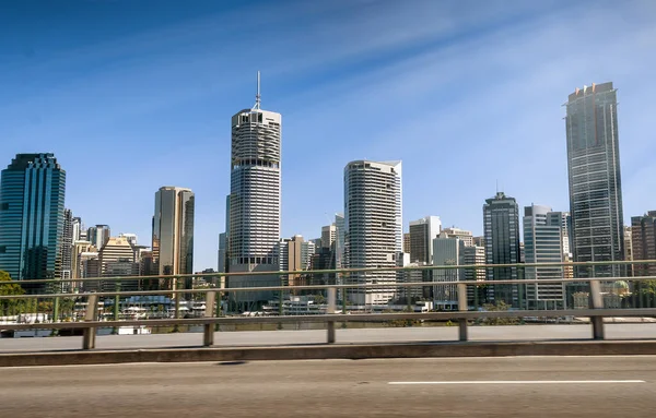 Hermoso Horizonte Brisbane Con Rascacielos Largo Del Río Brisbane Queensland — Foto de Stock