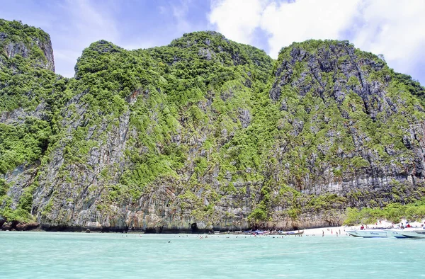 Hermosa Isla Tailandia Vegetación Océano Día Soleado — Foto de Stock