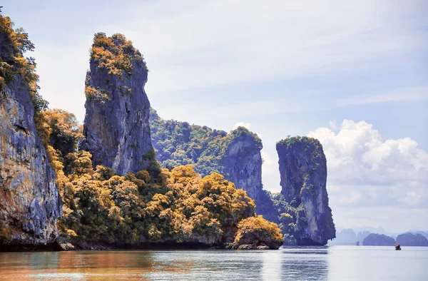 Prachtig Eiland Thailand Vegetatie Oceaan Een Zonnige Dag — Stockfoto