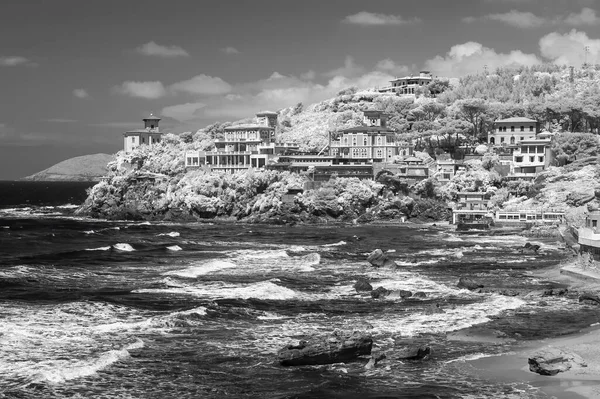 Infrared View Castiglioncello Famous Town Tuscany Coast Italy — Stock Photo, Image