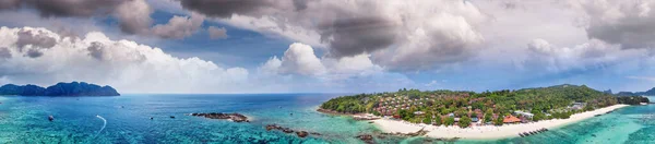 Phi Phi Island Tailândia Vista Aérea Panorâmica Incrível Pôr Sol — Fotografia de Stock