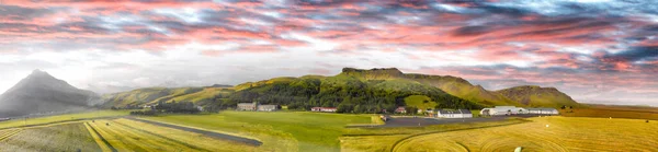 Панорамный Вид Пейзаж Скогара Летний Сезон Исландия — стоковое фото