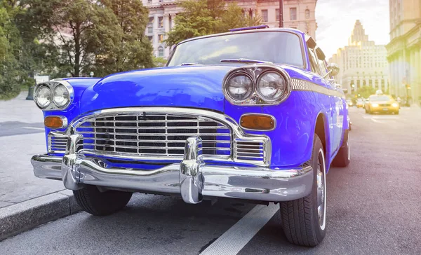 Vintage Purple Cab New York City Tals Checker Taxi Classic — Stockfoto