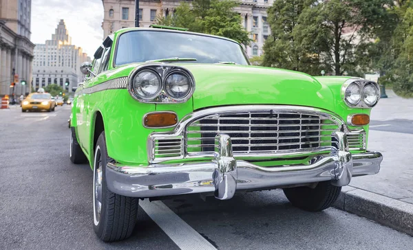 Vintage Green Cab New York Taxi Checker Anni Classic Car — Foto Stock
