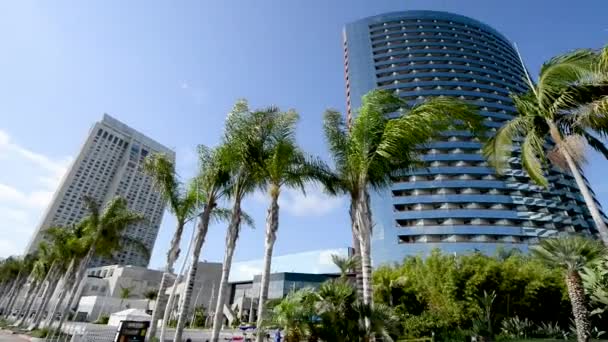 San Diego Juli 2017 Moderne Gebäude Entlang Der Stadtpromenade San — Stockvideo