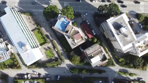 Flygfoto Över Viareggio Och Lido Camaiore Italien Hem Längs Strandpromenaden — Stockvideo