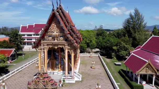 Кадри Повітря Wat Choeng Thale Temple Phuket — стокове відео