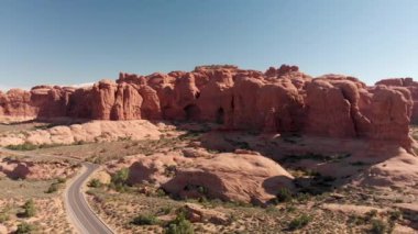 Utah, Arches Ulusal Parkı 'nın inanılmaz hava manzarası