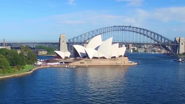 Sydney Austrália Agosto 2018 Ópera Dia Ensolarado Sydney Atrai Milhões — Vídeo de Stock