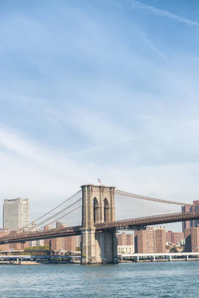 Brooklyn Bridge Manhattan Buildings New York City Usa — Stock Photo, Image