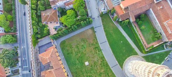 Praça Dos Milagres Pisa Toscana Vista Aérea Uma Bela Manhã — Fotografia de Stock