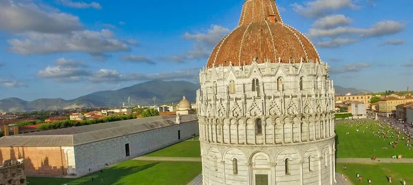Pisa Itália Vista Aérea Panorâmica Campo Dos Milagres Cidade Toscana — Fotografia de Stock