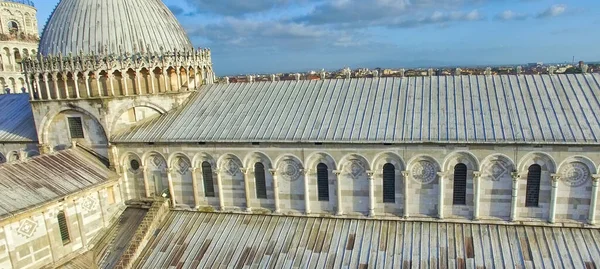 Aerial View City Cathedral Pisa Italy Detail Drone — Stock Photo, Image