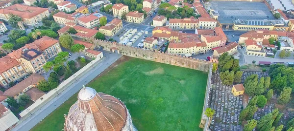 Erstaunliche Luftaufnahme Des Feldes Der Wunder Berühmter Platz Von Pisa — Stockfoto