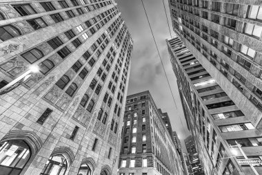 Gece San Francisco binaları, California.