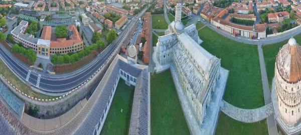 Pisa Itália Vista Aérea Panorâmica Campo Dos Milagres Cidade Toscana — Fotografia de Stock