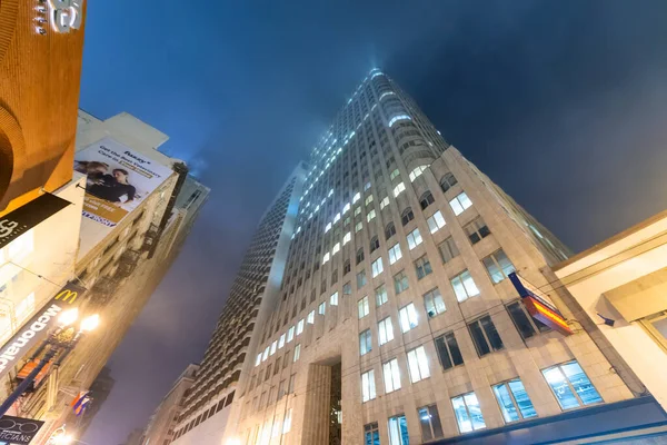 San Francisco Agosto 2017 Edificios Calles San Francisco Por Noche — Foto de Stock